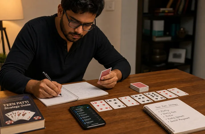 Teen Patti practice club scene for teen patti beginner learning path